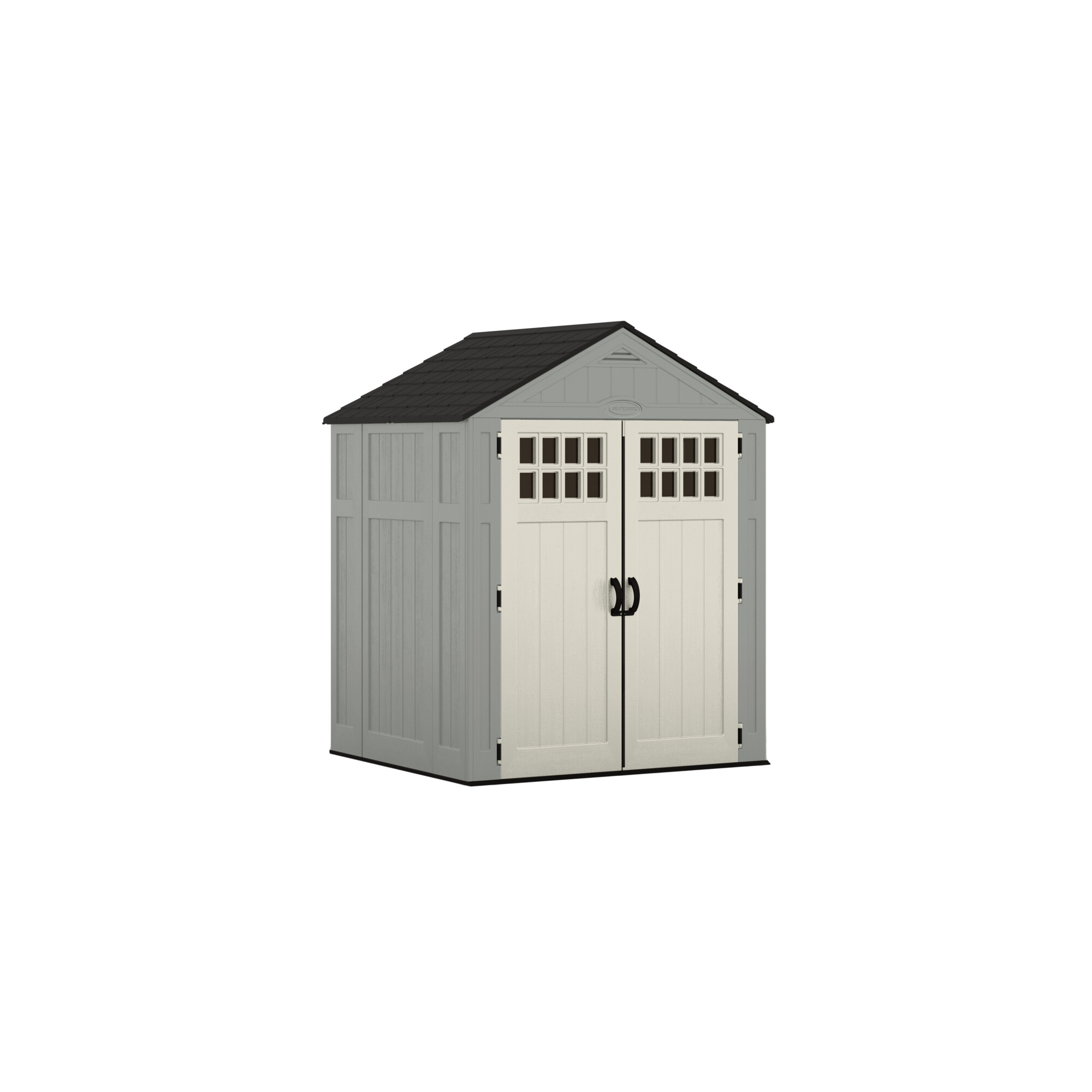 Suncast Everett Storage Shed - 201 Cu. Ft., 7.73ft. Center Height, Resin, Lockable Doors, Model# BMS6512D